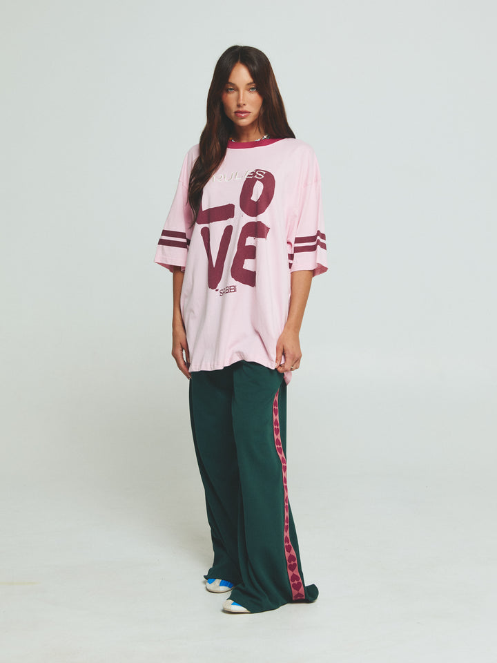 THE VERY OVERSIZED LOVE REVOLUTION TEE - PINK