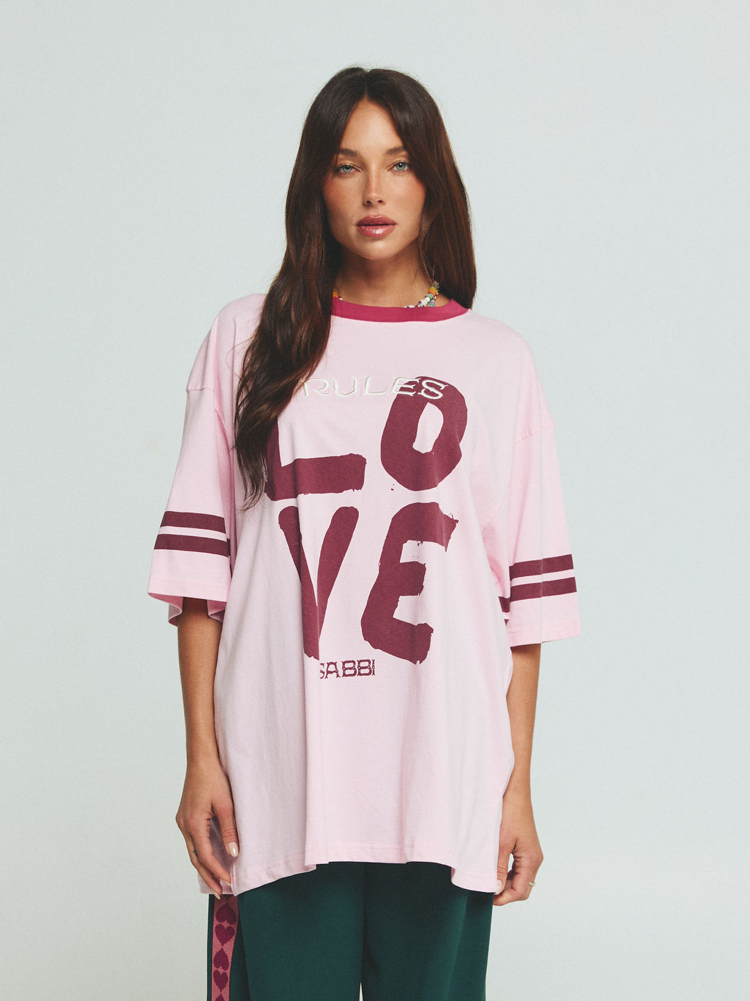 THE VERY OVERSIZED LOVE REVOLUTION TEE - PINK