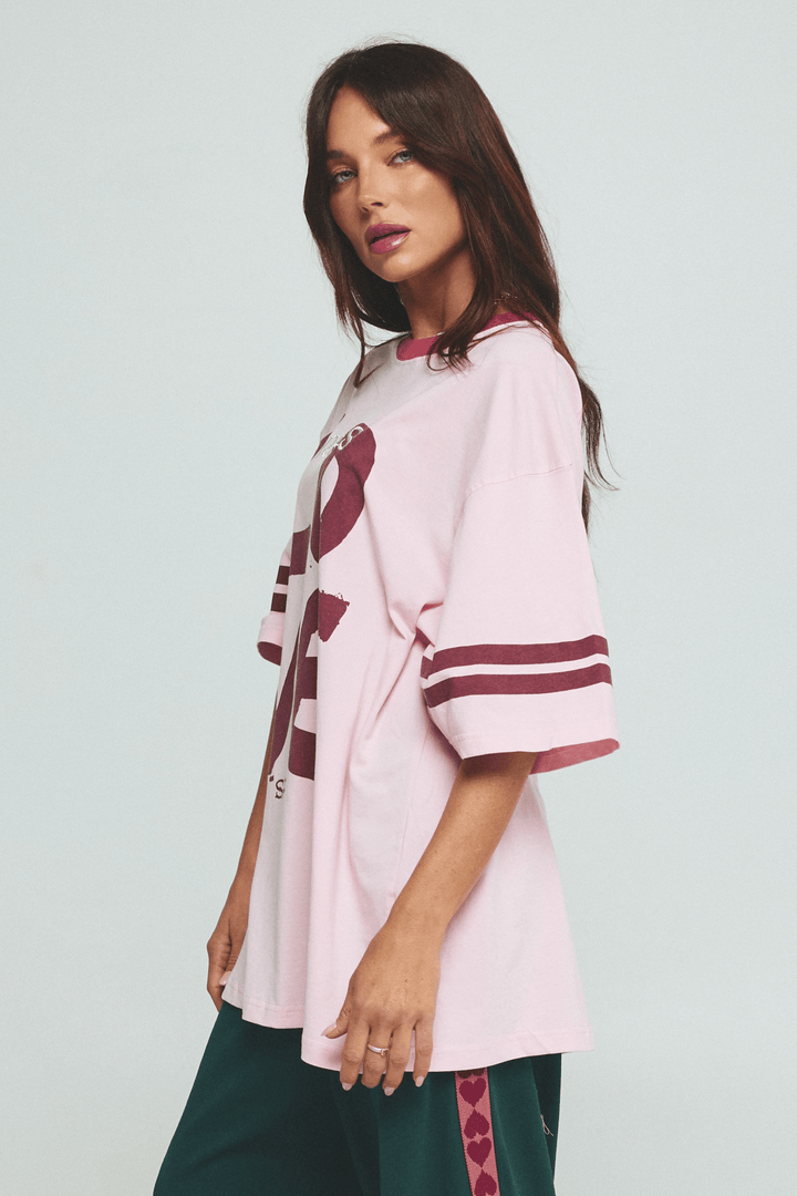 THE VERY OVERSIZED LOVE REVOLUTION TEE - PINK