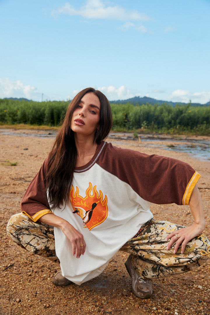 THE VERY OVERSIZED LUCKY DUCK RAGLAN TEE