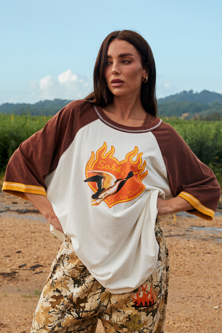 THE VERY OVERSIZED LUCKY DUCK RAGLAN TEE