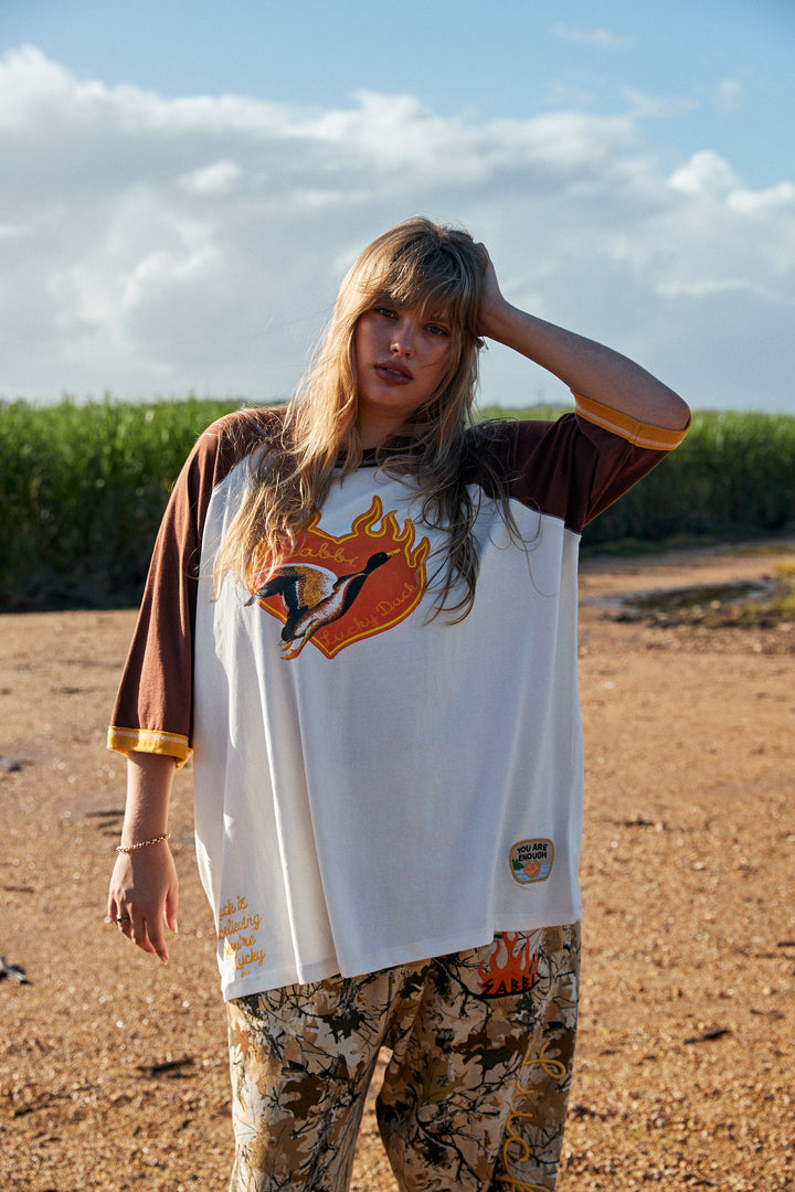 THE VERY OVERSIZED LUCKY DUCK RAGLAN TEE