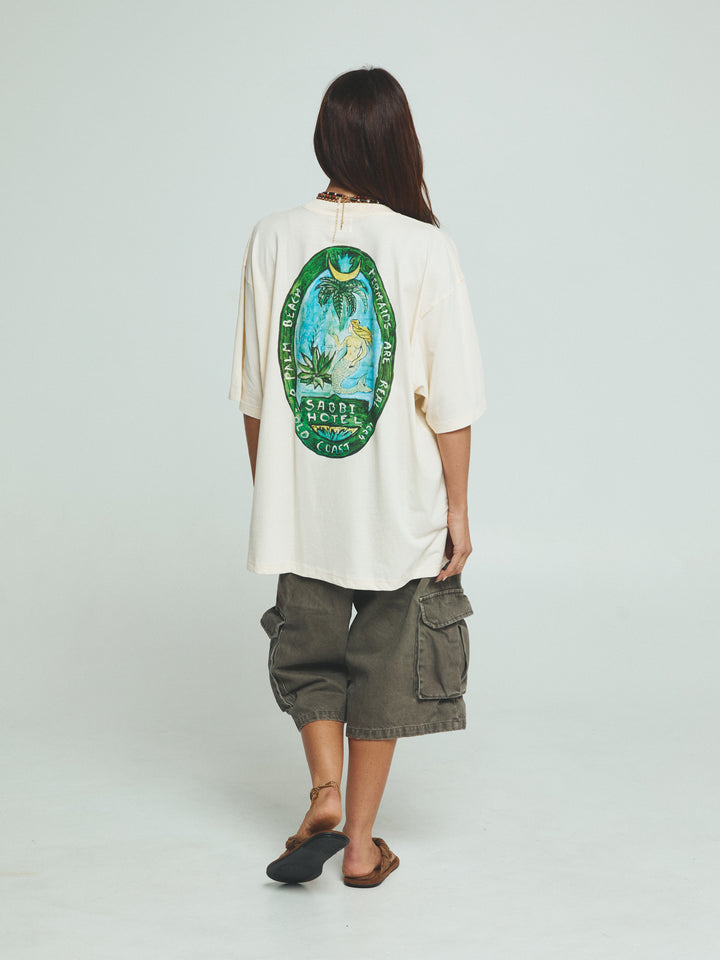 THE VERY OVERSIZED MERMAID TEE - CREAM