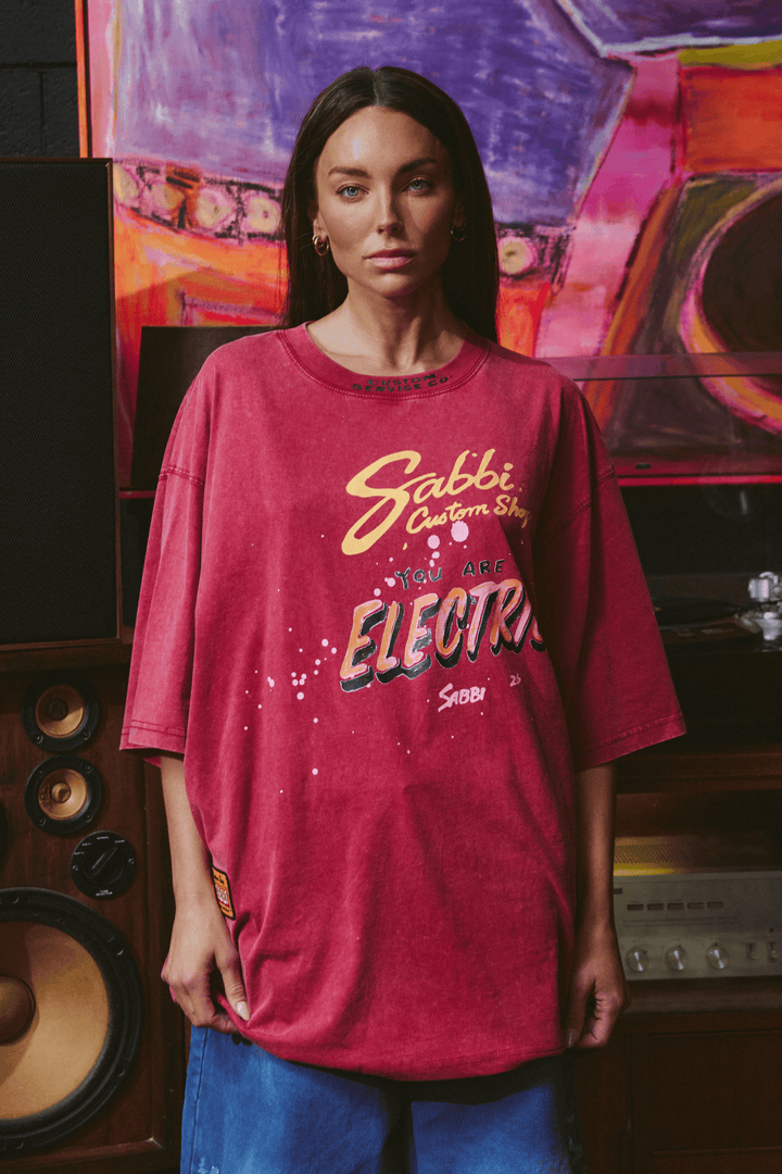 THE VERY OVERSIZED YOU ARE ELECTRIC TEE