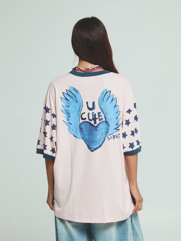 THE VERY OVERSIZED YOU CUTE TEE - PINK
