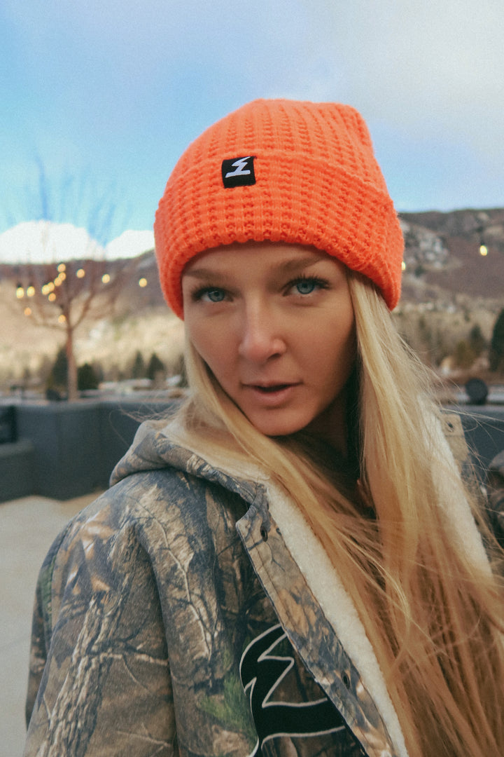 THE BEANIE - FLUORO ORANGE