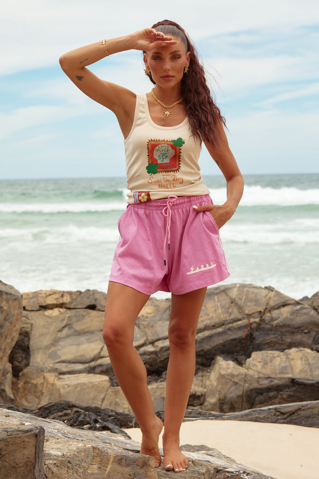 THE CHIDO SHORTS - SEAS THE DAY - PINK