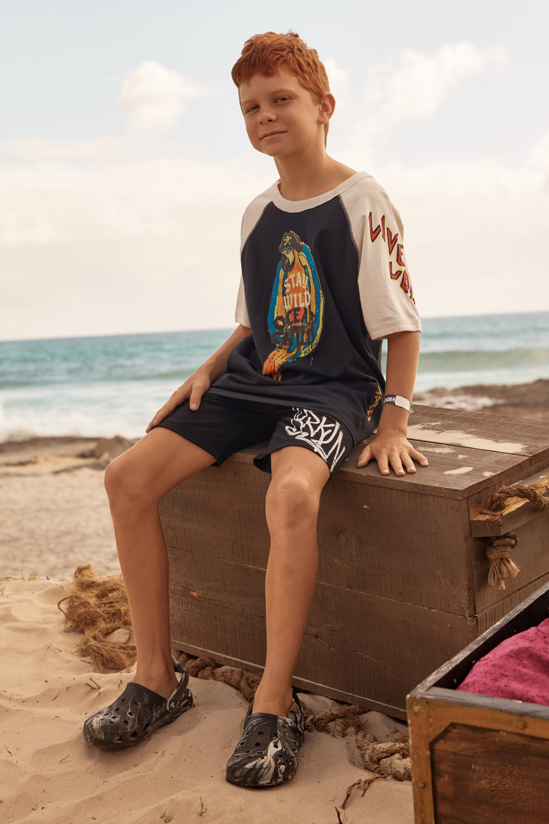 THE STAY WILD RAGLAN TEE - KIDS