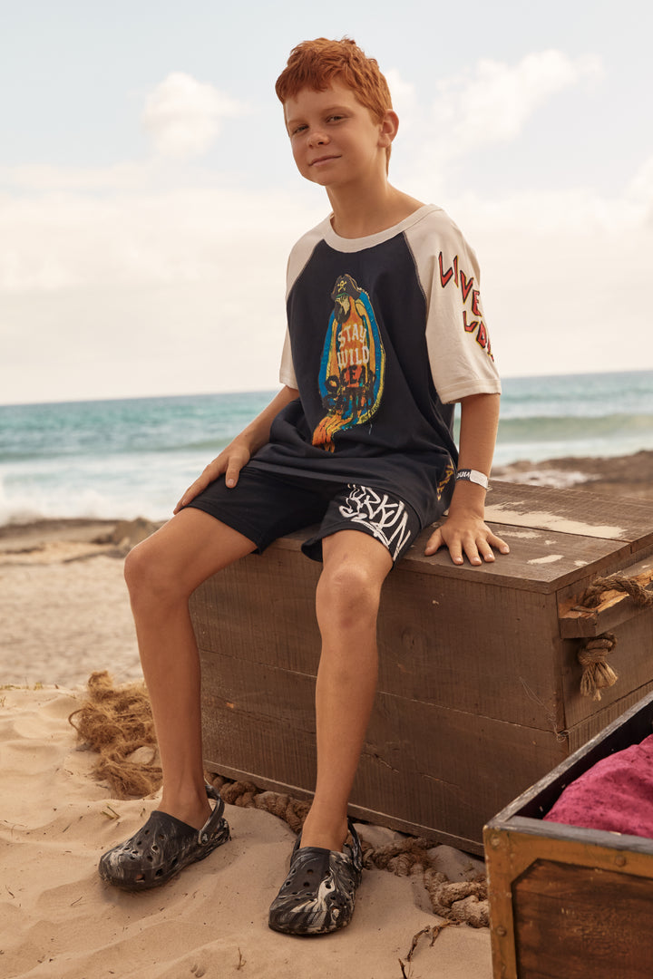 THE STAY WILD RAGLAN TEE - KIDS