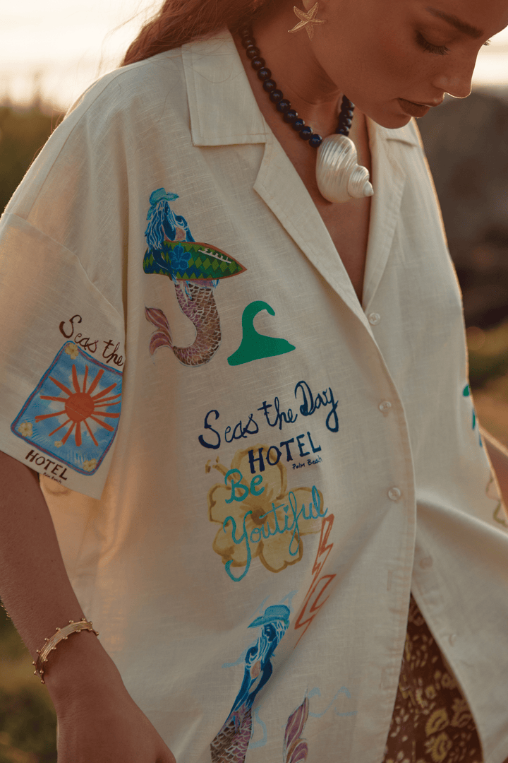 THE PATRON SHIRT - SEAS THE DAY - CREAM