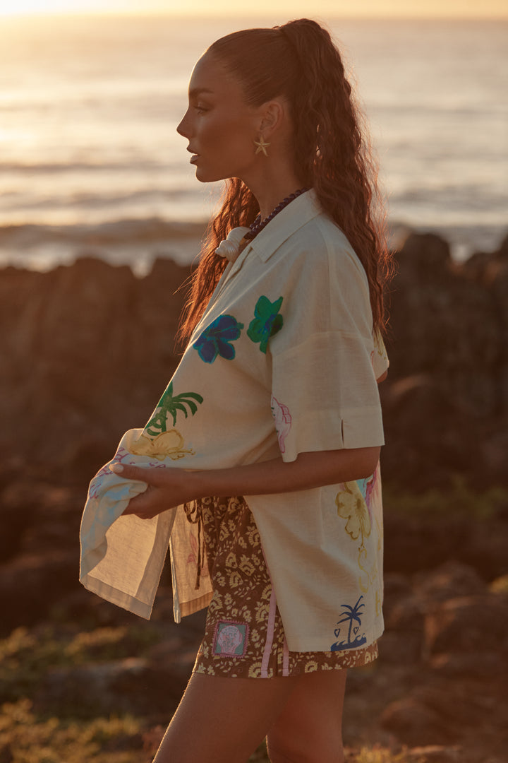 THE PATRON SHIRT - SEAS THE DAY - CREAM