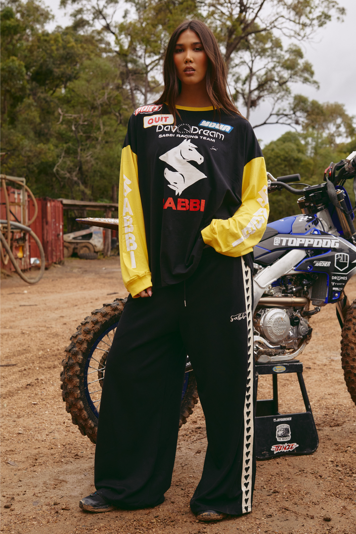 THE DON'T QUIT YOUR DAY DREAM  LONG SLEEVE TEE  - BLACK