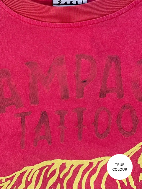 CHAMPAGNE TATTOO TEE - RED