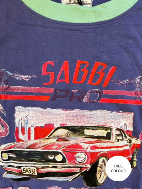 THE VERY OVERSIZED FLAMINGO RACING TEE - PURPLE