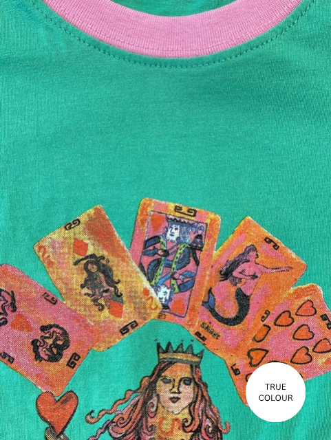 THE LUCKY MERMAID BABY DOLL FITTED TEE- GREEN