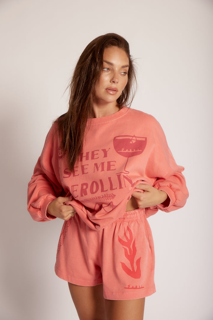 THE APEROLLIN CHIDO SHORTS - PINK MELON