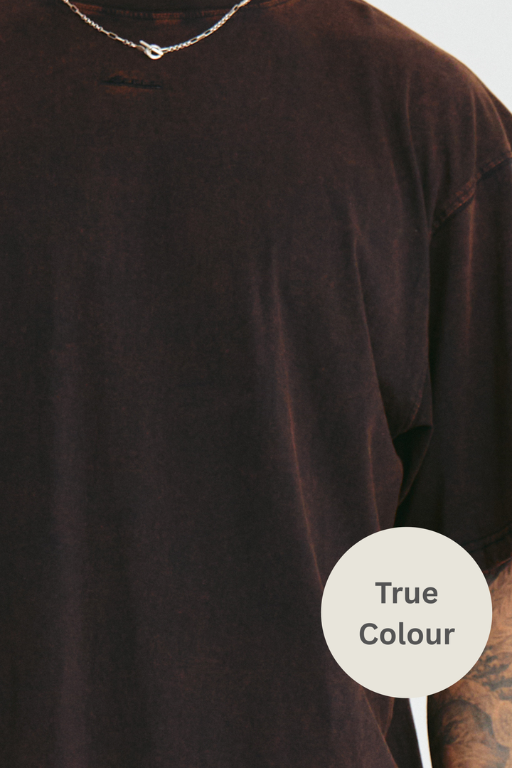 THE VERY OVERSIZED BASIC TEE - RUST BLACK