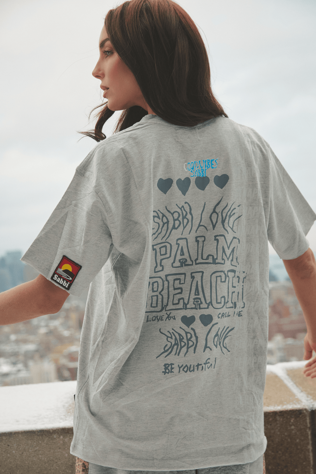 THE BE HAPPY TEE - GREY