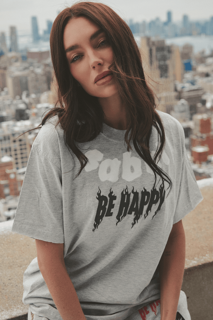 Happy Tee Sabbi | The Be Happy Tee - Grey – SABBI