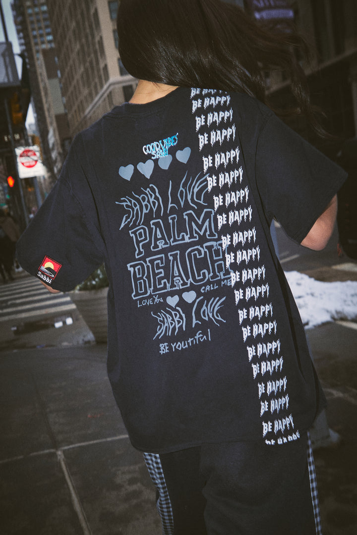THE BE HAPPY TEE - BLACK