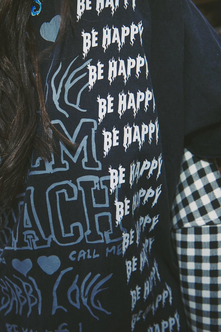 THE BE HAPPY TEE - BLACK