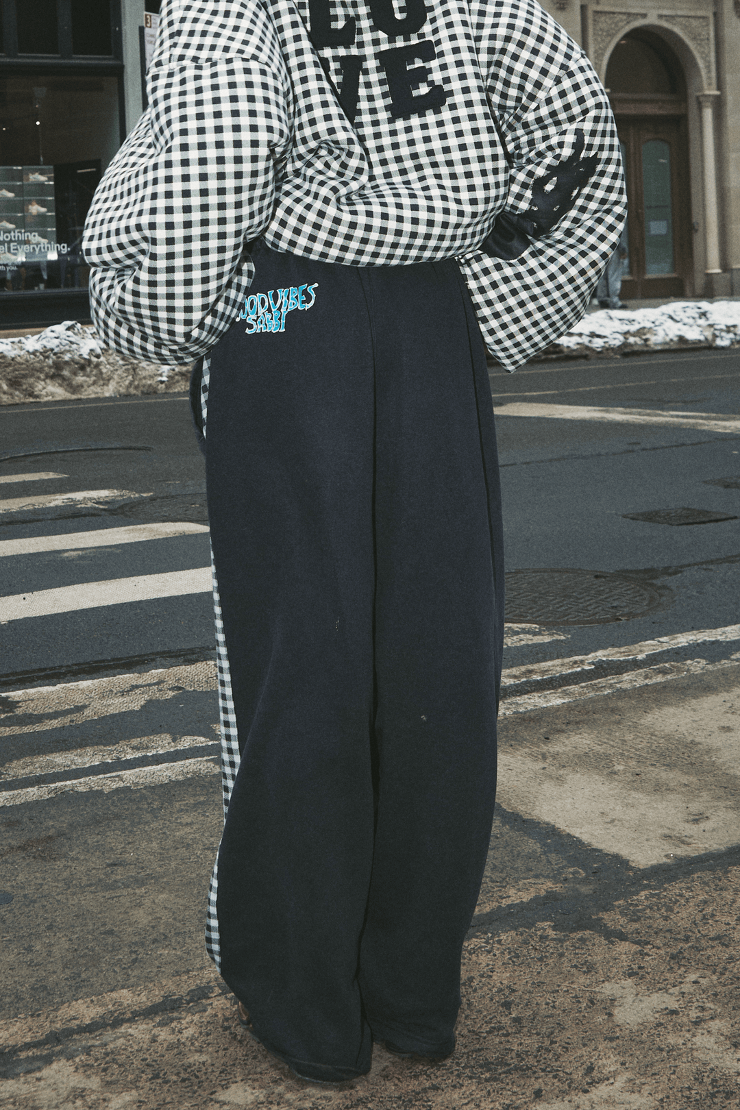 パンツ TSTS / GINGHAM PRINT SWEAT PANTS / BLACK TSTS / GINGHAM PRINT SWEAT PANTS / BLACK AND BLACK | ふぁいん