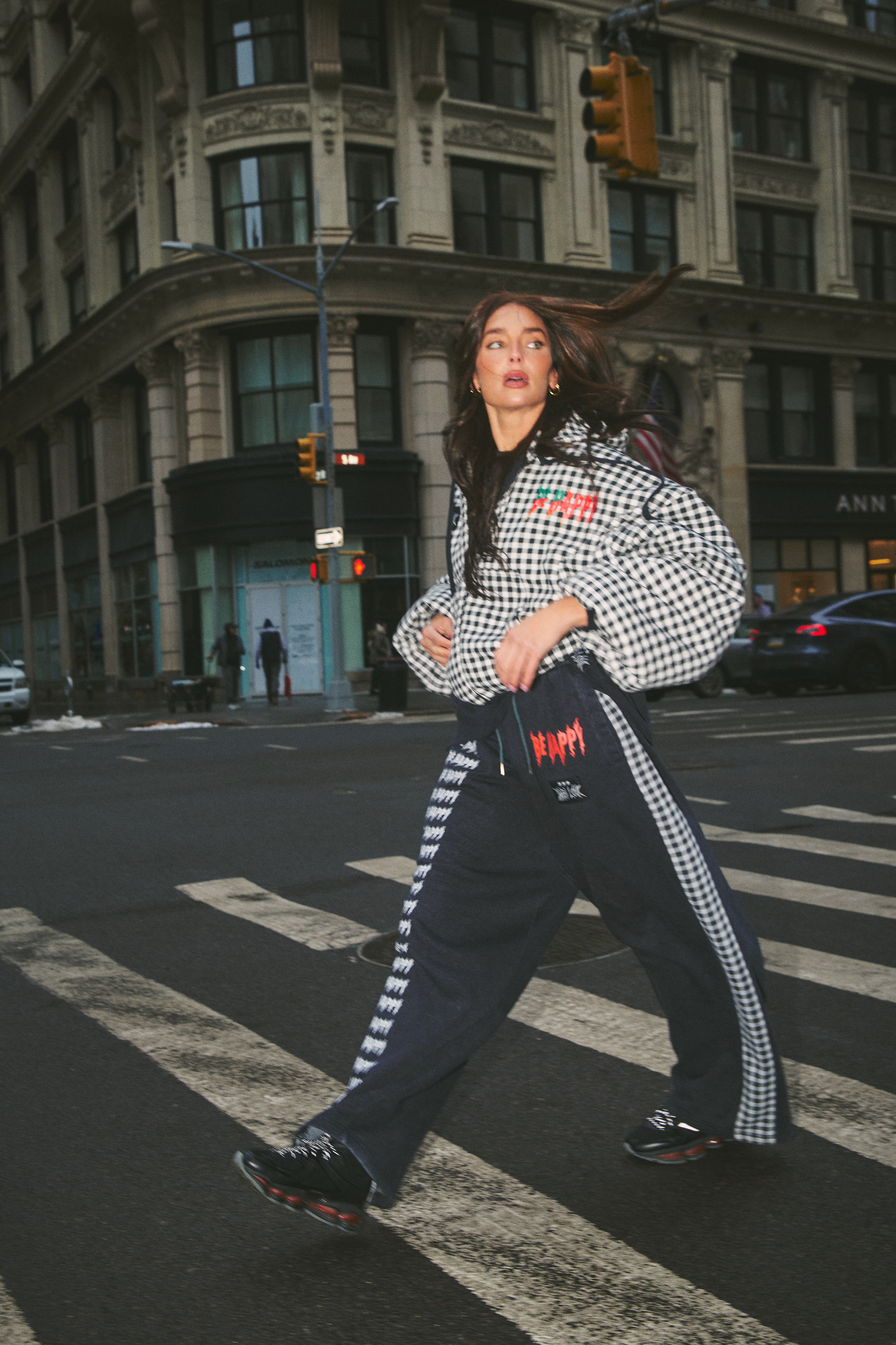 Sabbi | The Be Happy Wide Leg Sweat Pants – Gingham – SABBI