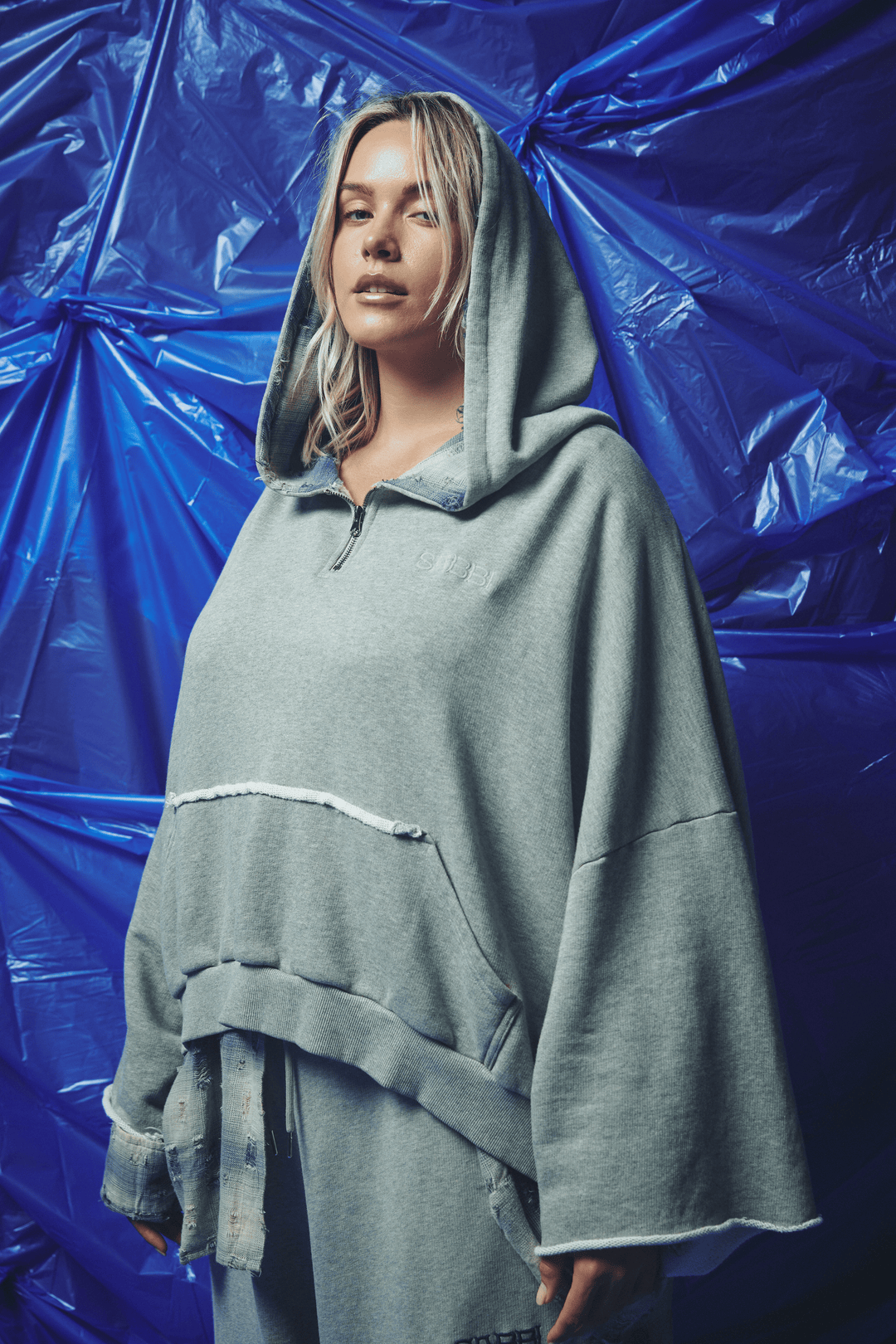 THE BE A KIND HUMAN HOODIE - BLUE