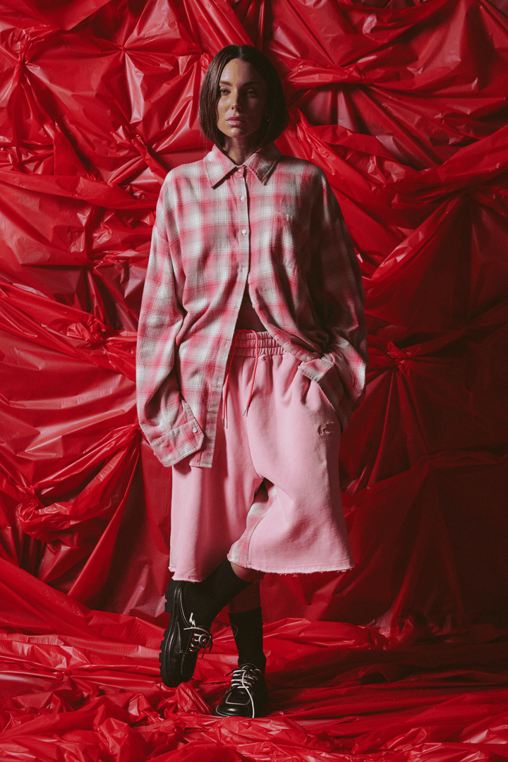 BE A KIND HUMAN OVERSIZED SHIRT - PINK