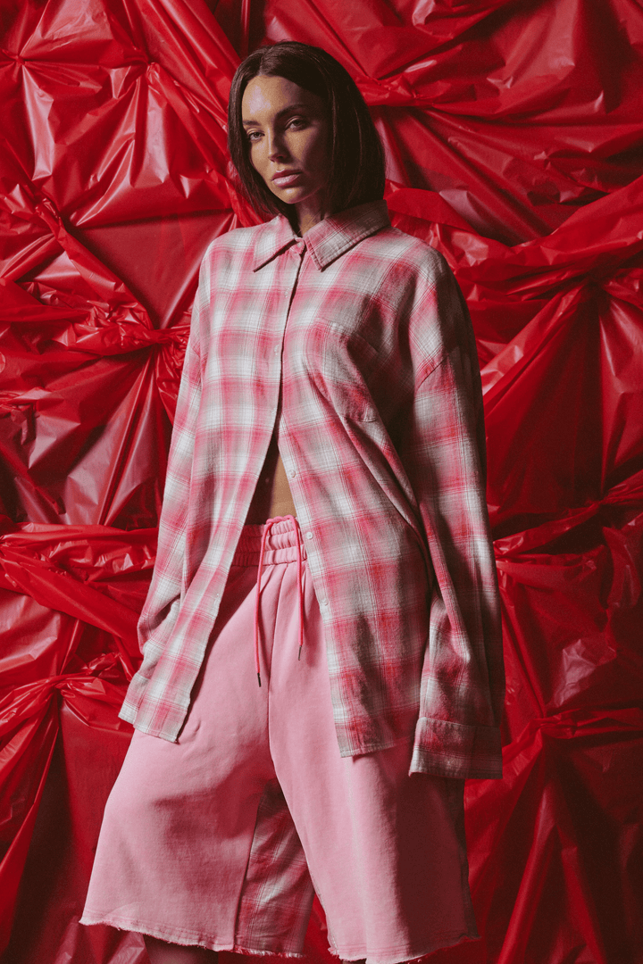 BE A KIND HUMAN OVERSIZED SHIRT - PINK