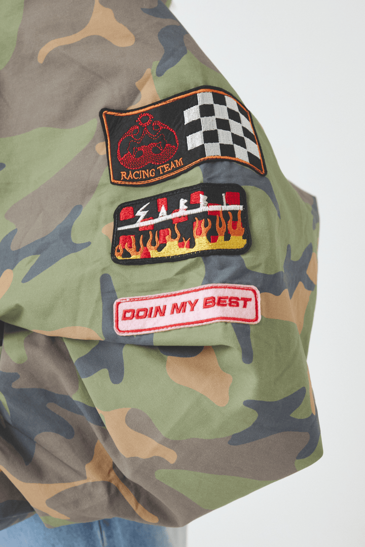 THE BE KIND BOMBER JACKET - CAMO