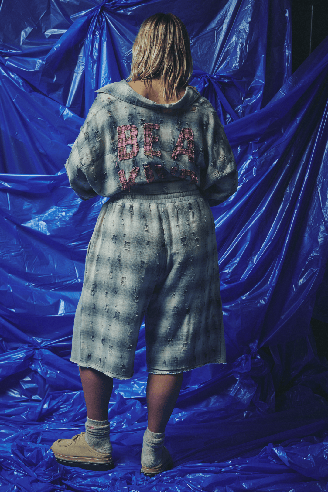 CHECK MATE SHORTS - BLUE