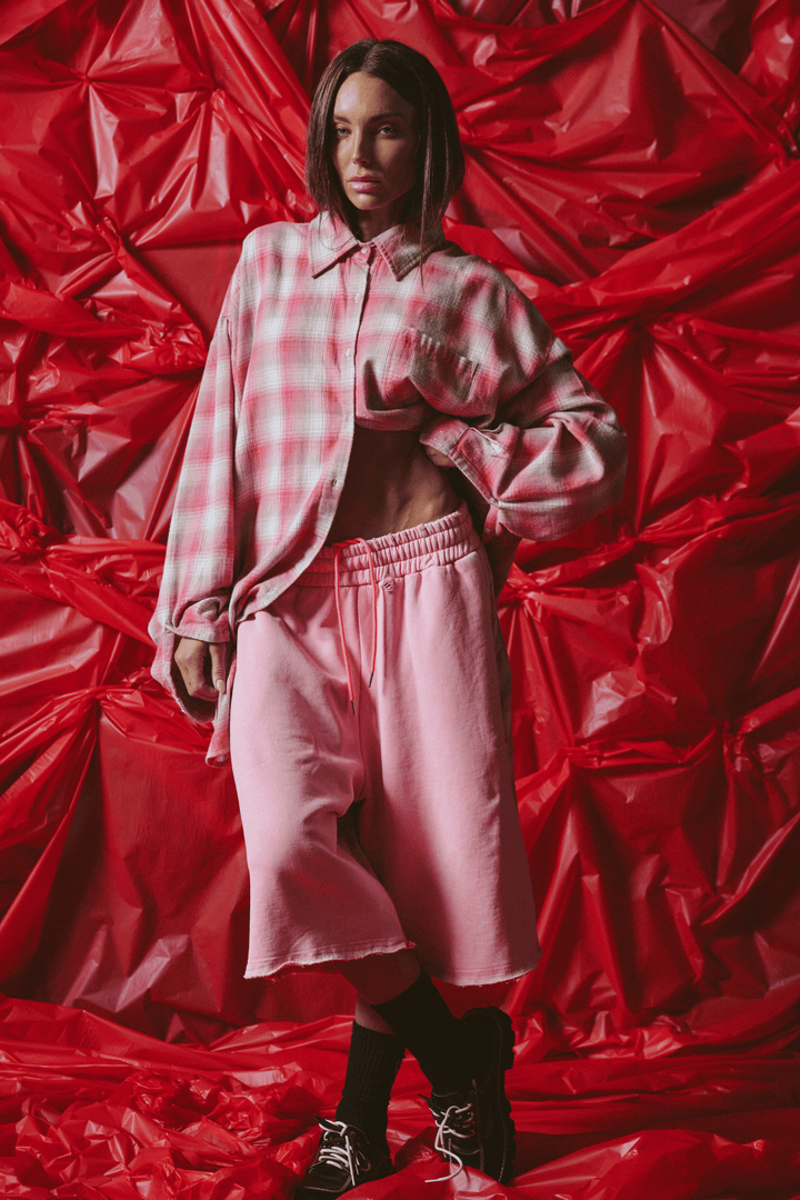 CHECK MATE SHORTS - PINK
