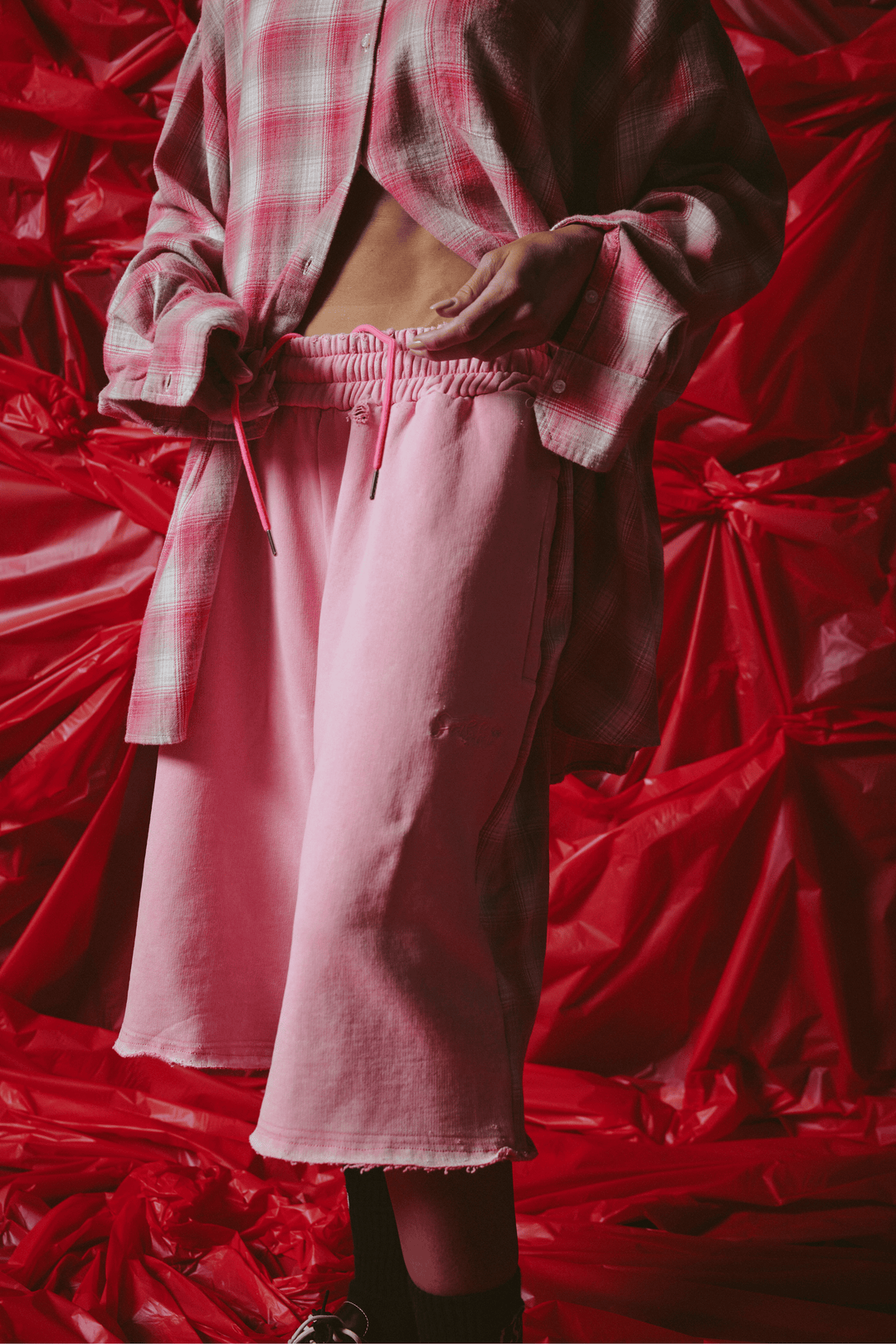 CHECK MATE SHORTS - PINK