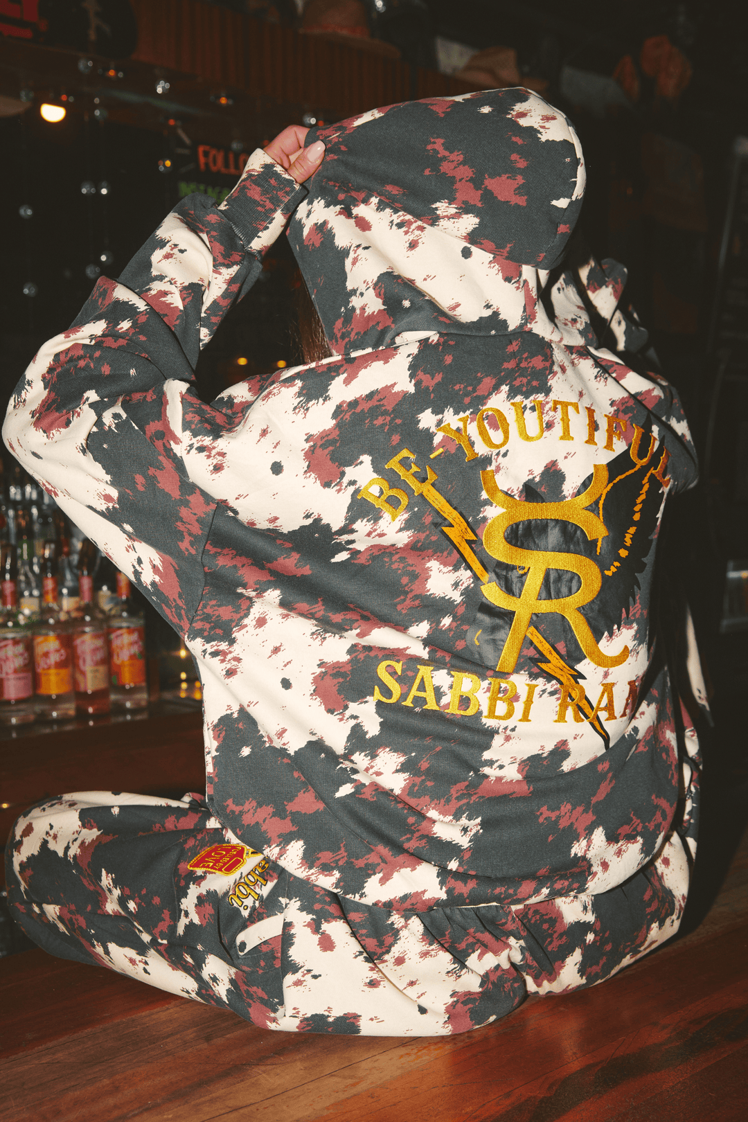 THE COW PRINT SABBI RANCH ZIP HOODIE