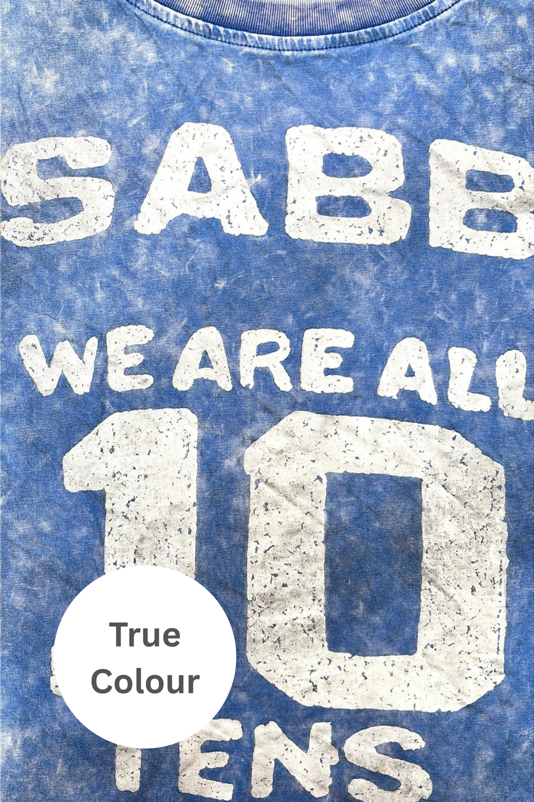 THE VERY OVERSIZED DISTRESSED TEN TEE - BLUE
