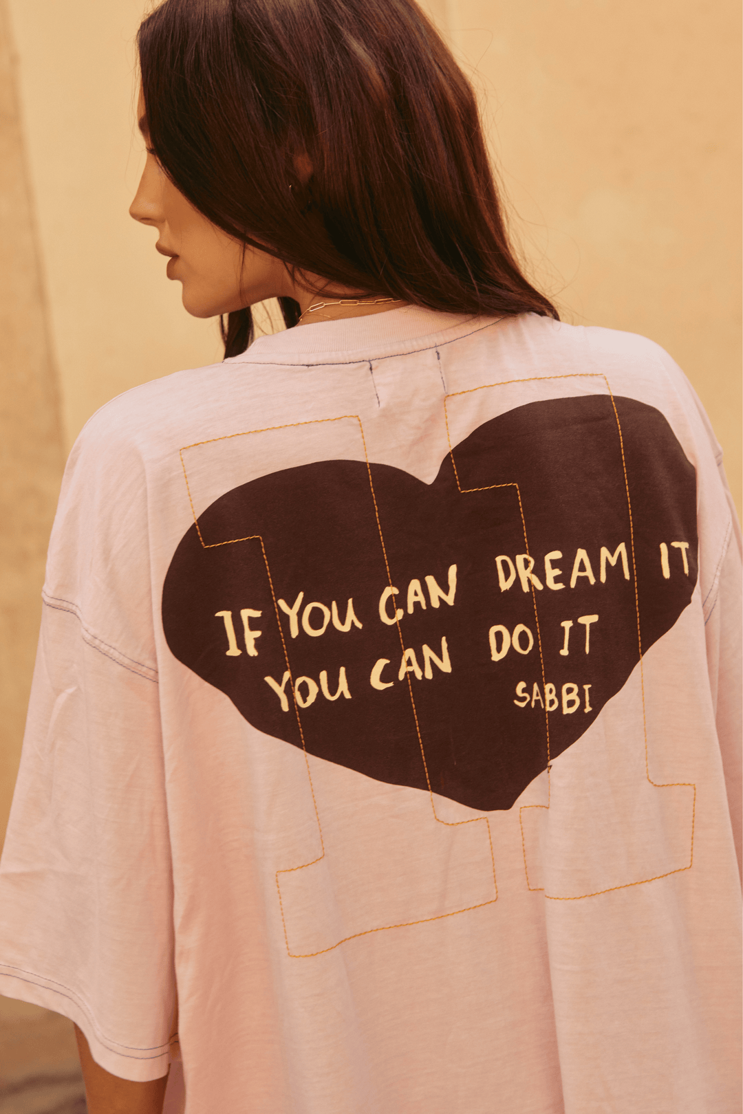 THE VERY OVERSIZED DON'T SELL YOURSELF TEE - PINK