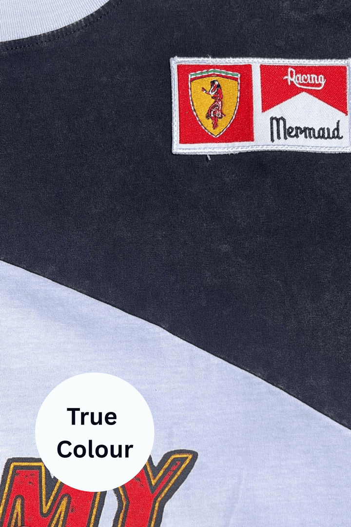 THE VERY OVERSIZED MERMAID RACING TEE - BLACK & WHITE