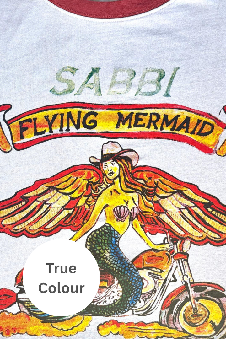 THE VERY OVERSIZED FLYING MERMAID TEE - WHITE