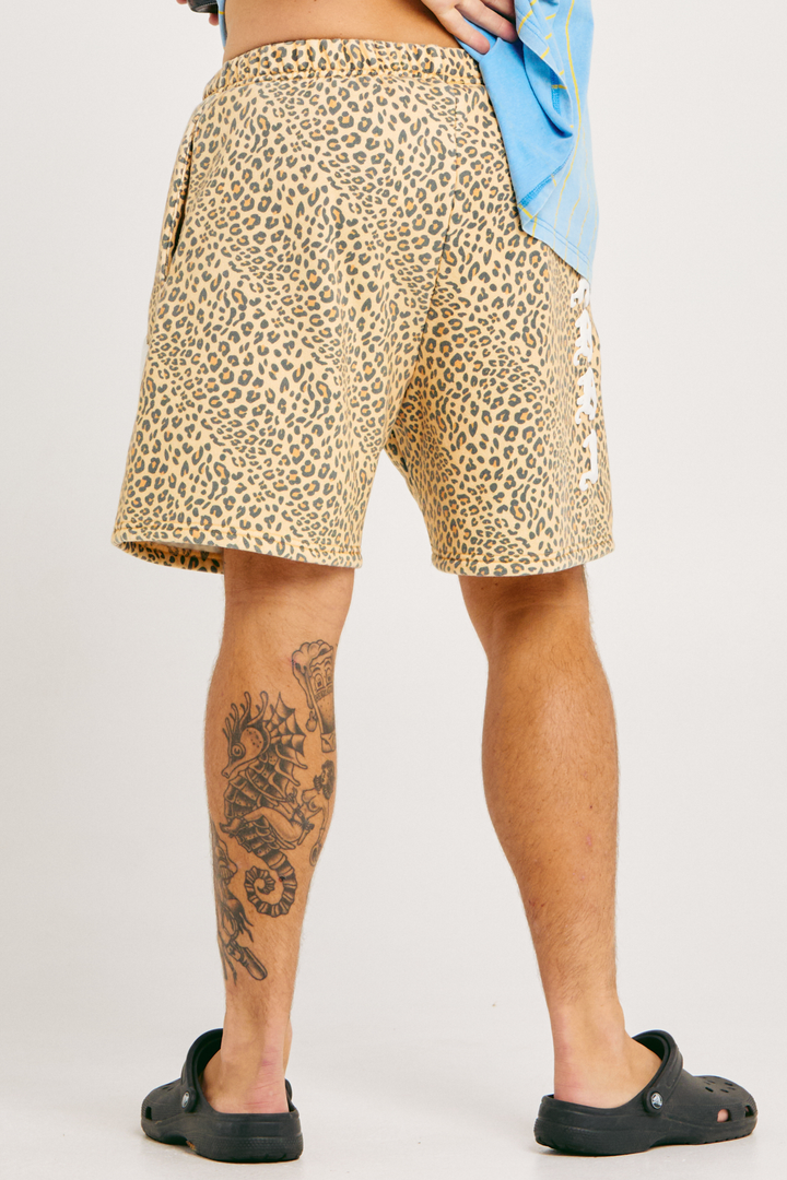 THE HAPPY HIBISCUS SHORTS - LEOPARD