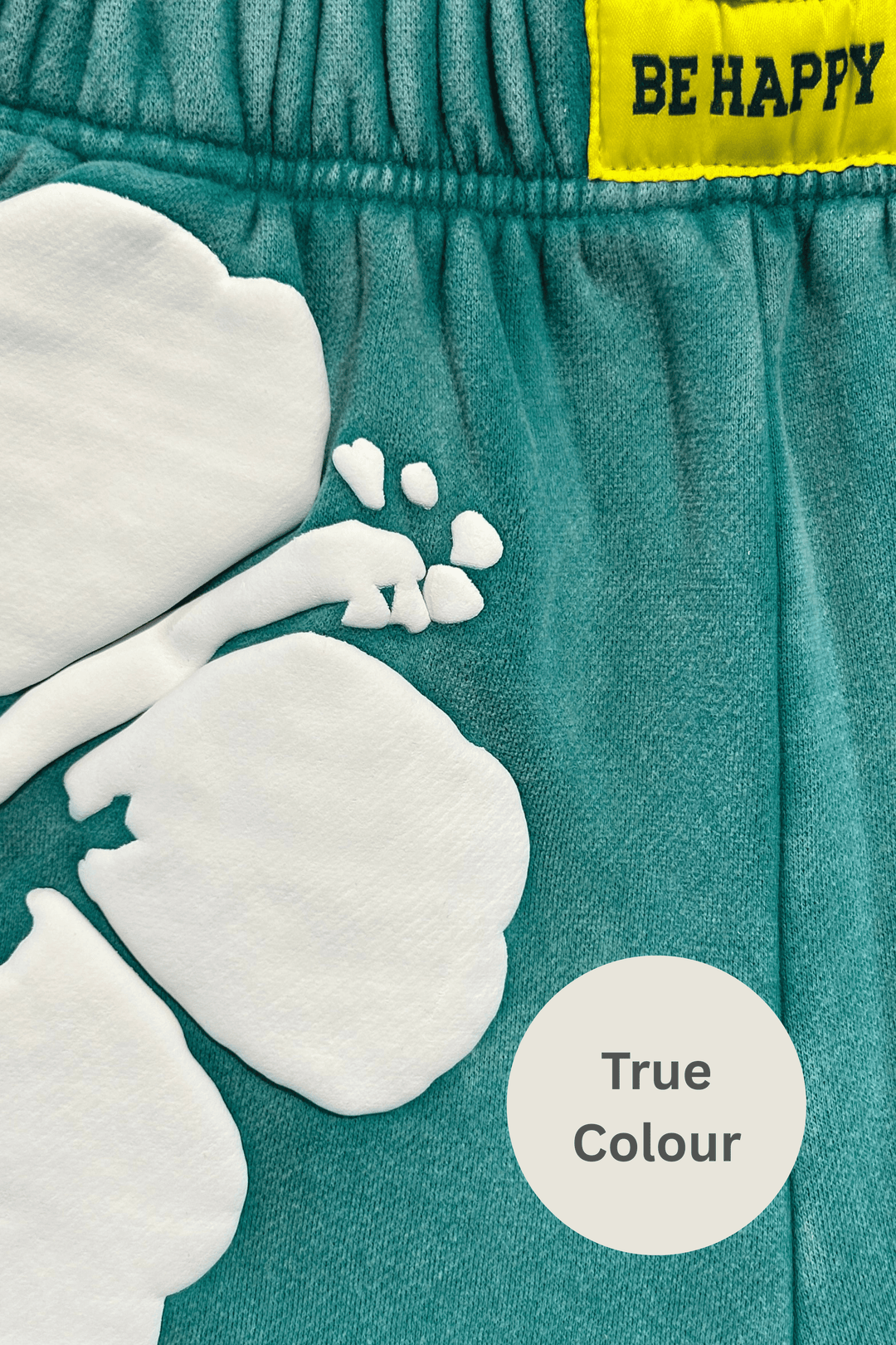 THE HAPPY HIBISCUS SHORTS - GREEN