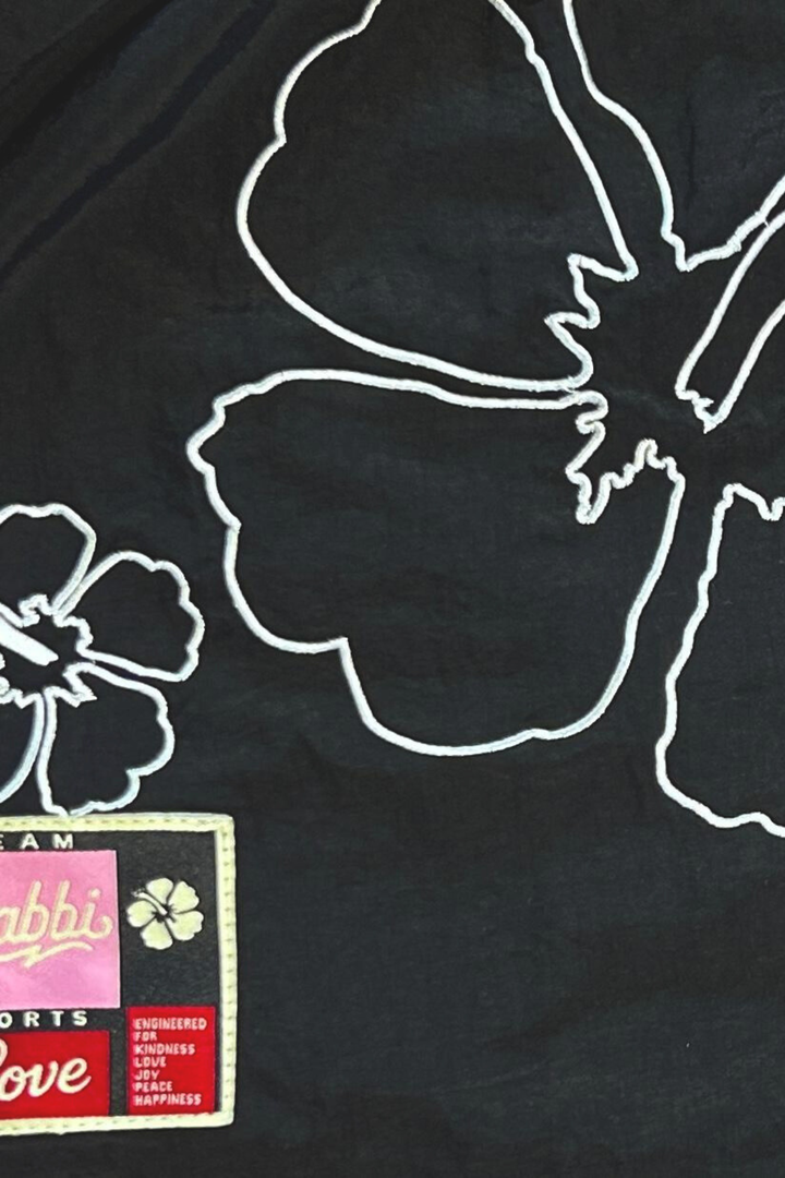 THE HIBISCUS BOARDSHORT- BLACK