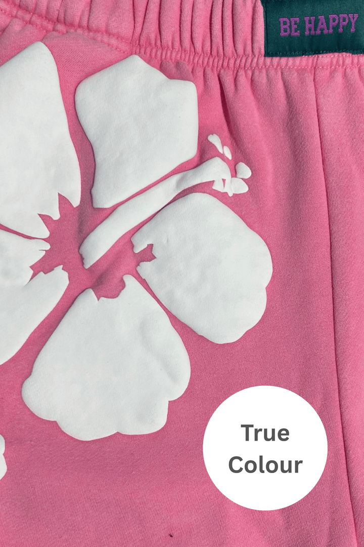 THE HAPPY HIBISCUS SHORTS - PINK