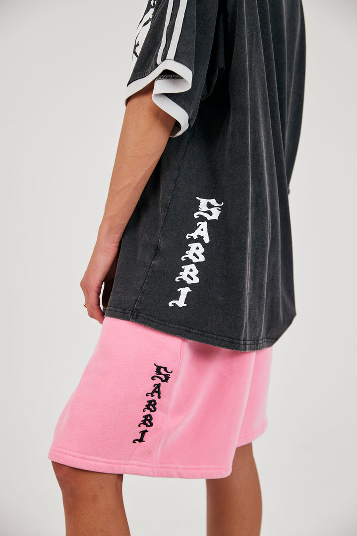 THE HIBISCUS TEE - WASHED BLACK