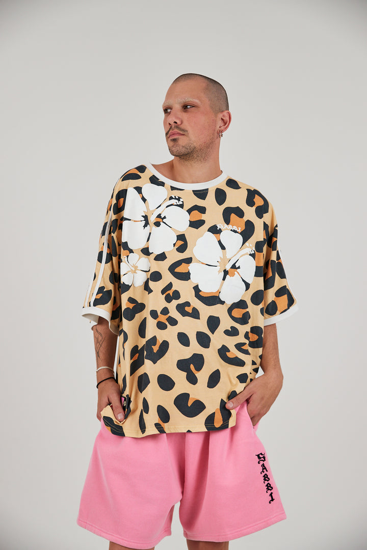 THE HIBISCUS TEE - LEOPARD