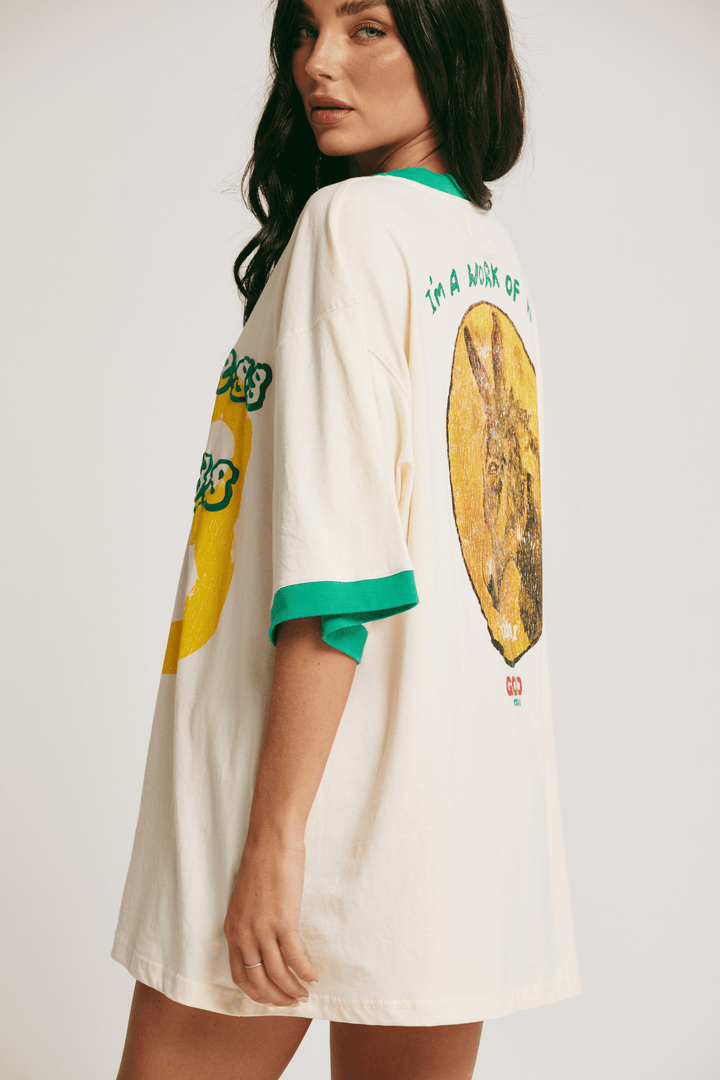 THE VERY OVERSIZED HOT MESS EXPRESS TEE - MARSHMALLOW