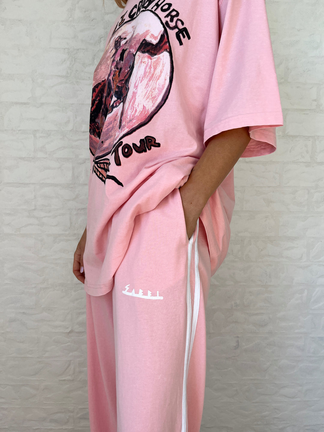 THE CHIDO PANTS - PINK CRAZY. HORSE