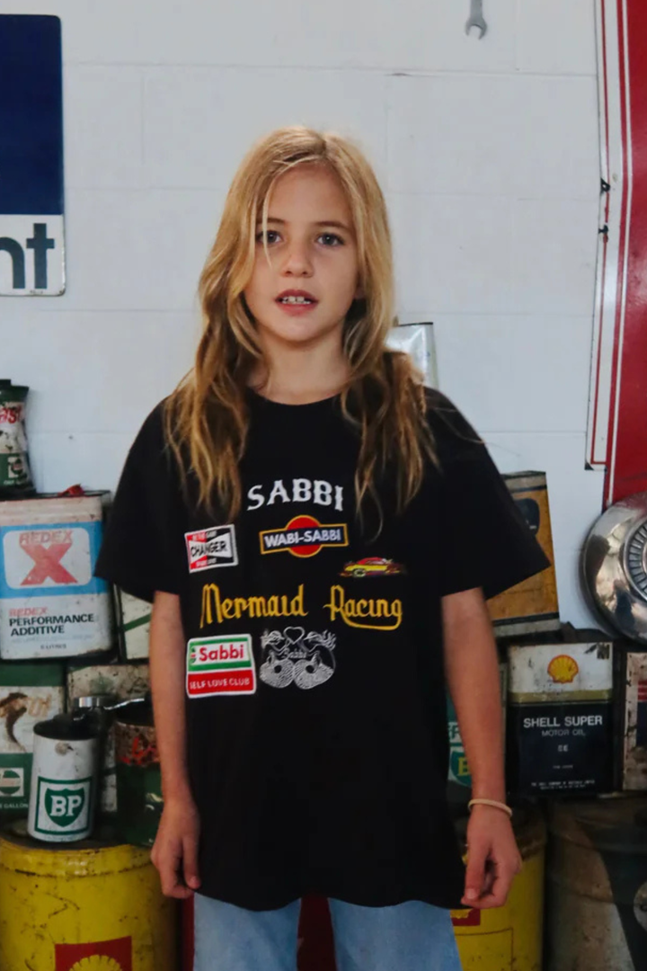 KIDS SABBI RACING TEE - BLACK