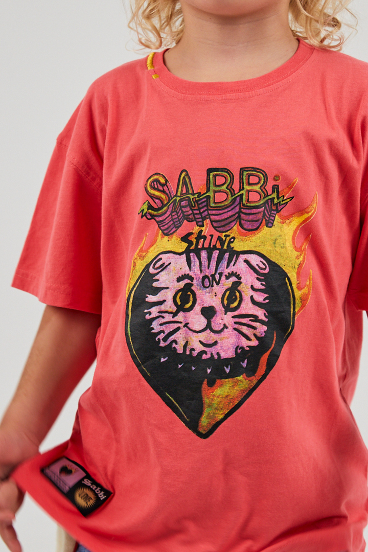 THE KIDS SHINING ANYWAY TEE - CORAL