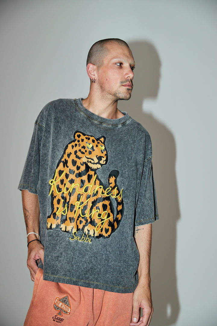 THE CHOOSE KINDNESS OVERSIZED TEE - CHARCOAL